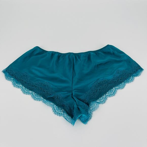 Victoria's Secret Women's Green Satin Sleep Shorts/Boxers with Lace - Size S NWT - Picture 4 of 10
